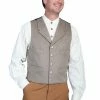 Scully Leather Company Men's Western Vest Collection: Wahmaker Wool Blend Notched Lapel