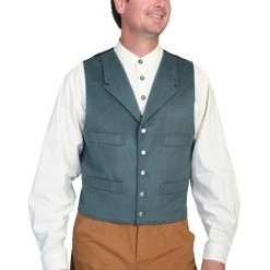 Scully Leather Company Men's Western Vest Collection: Wahmaker Wool Blend Notched Lapel