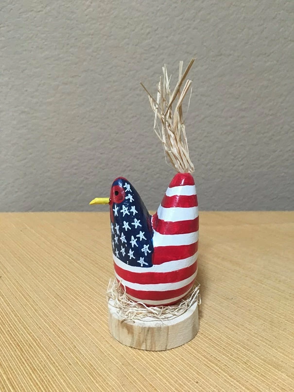 Edith Herbert John Folk Art Navajo Hand Carved Patriotic Chickens Decor 15 Edith Herbert John Folk Art Navajo Hand Carved Patriotic Chickens Decor