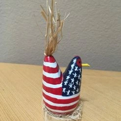 Edith Herbert John Folk Art Navajo Hand Carved Patriotic Chickens Decor 35 Edith Herbert John Folk Art Navajo Hand Carved Patriotic Chickens Decor