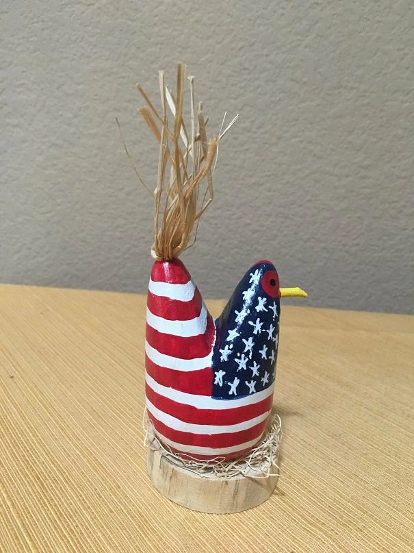 Edith Herbert John Folk Art Navajo Hand Carved Patriotic Chickens Decor 17 Edith Herbert John Folk Art Navajo Hand Carved Patriotic Chickens Decor