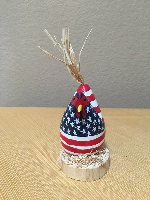 Edith Herbert John Folk Art Navajo Hand Carved Patriotic Chickens Decor 14 Edith Herbert John Folk Art Navajo Hand Carved Patriotic Chickens Decor