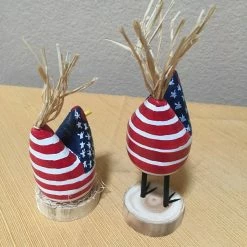 Edith Herbert John Folk Art Navajo Hand Carved Patriotic Chickens Decor 29 Edith Herbert John Folk Art Navajo Hand Carved Patriotic Chickens Decor