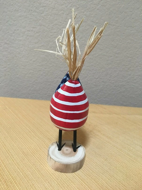 Edith Herbert John Folk Art Navajo Hand Carved Patriotic Chickens Decor 20 Edith Herbert John Folk Art Navajo Hand Carved Patriotic Chickens Decor