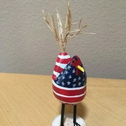 Edith Herbert John Folk Art Navajo Hand Carved Patriotic Chickens Decor 36 Edith Herbert John Folk Art Navajo Hand Carved Patriotic Chickens Decor