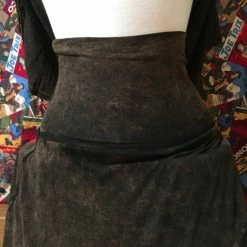 Pat Dahnke Distressed Brown Criss Cross Fringe Skirt 13 Pat Dahnke Distressed Brown Criss Cross Fringe Skirt