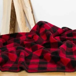 Denali Blankets Collection: Large Bunkhouse Plaid Red Decor