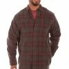 Scully Leather Company Men's Farthest Point Collection Shirt: Outdoor Corduroy Plaid Green