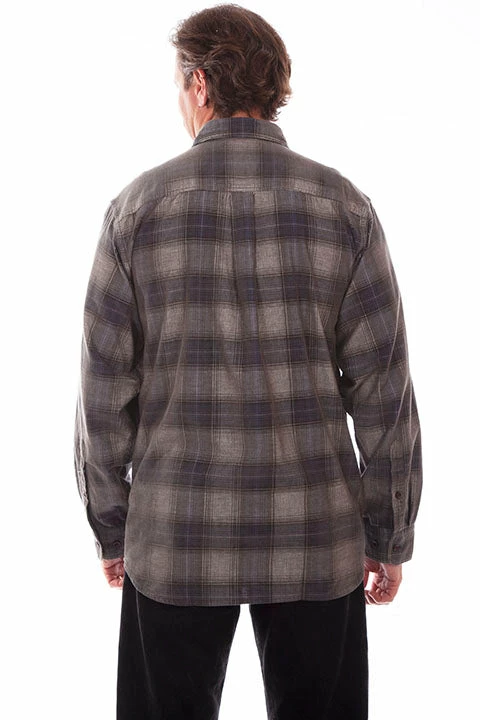 Scully Leather Company Men's Farthest Point Collection Shirt: Outdoor Corduroy Plaid Navy Charcoal 4 Scully Leather Company Men's Farthest Point Collection Shirt: Outdoor Corduroy Plaid Navy Charcoal