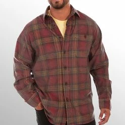 Scully Leather Company Men's Farthest Point Collection Shirt: Outdoor Corduroy Plaid Red Yellow