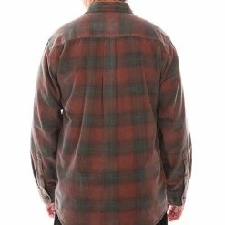 Scully Leather Company Men's Farthest Point Collection Shirt: Outdoor Corduroy Plaid Rust Hunter
