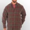 Scully Leather Company Men's Farthest Point Collection Shirt: Outdoor Corduroy Plaid Rust Hunter