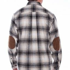 Scully Leather Company Men's Farthest Point Collection Shirt: Outdoor Corduroy Plaid Black