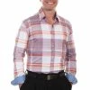 Scully Leather Company Men's Signature Shirt Collection: Cotton Brown Plaid