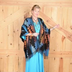 Rhonda Stark Italian Acrylic Collection: Shawl Thunderbird, Fringe Ladies'