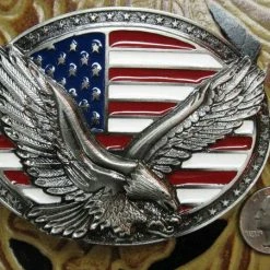 Ladies' Rockmount Ranch Wear Accessory: Trophy Buckle Eagle And Flag