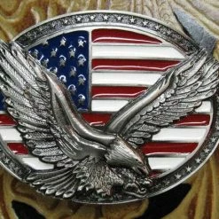 Ladies' Rockmount Ranch Wear Accessory: Trophy Buckle Eagle And Flag