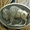 A Rockmount Ranch Wear Accessory: Trophy Buckle Bison Buffalo