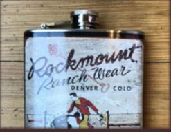 Rockmount Ranch Wear Rockmount Home Collection: Flask With Rockmount Logo Kitchen And Bath
