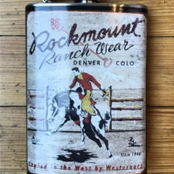 Rockmount Ranch Wear Rockmount Home Collection: Flask With Rockmount Logo Kitchen And Bath
