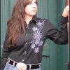White Horse Apparel Women's Embroidered Western Shirt: White Horse Rowell Design Ladies'