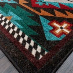 American Dakota Textiles Trader Collection: Rustic Cross Electric Area Rugs
