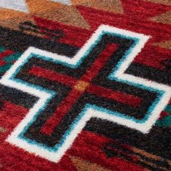 American Dakota Textiles Trader Collection: Rustic Cross Electric Area Rugs