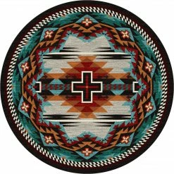 American Dakota Textiles Trader Collection: Rustic Cross Electric Area Rugs