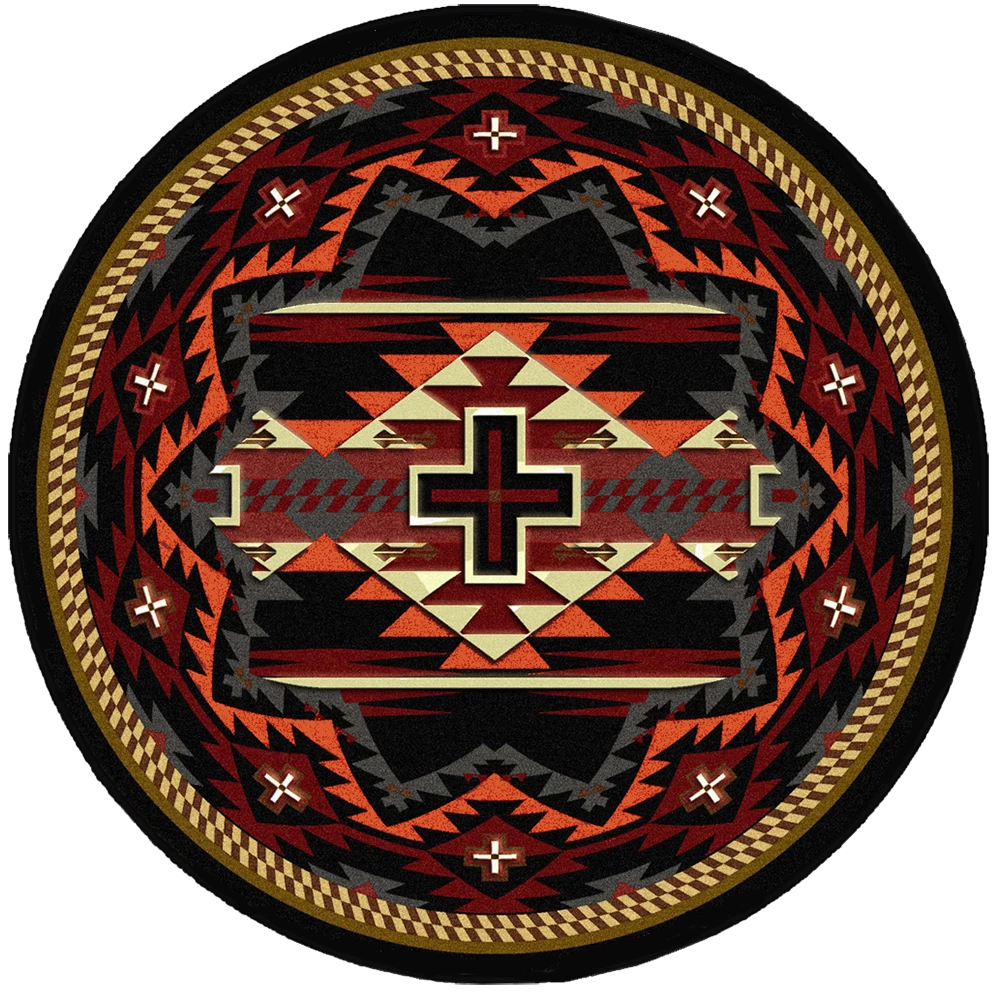 American Dakota Textiles Decor Trader Collection: Rustic Cross Black Area Rugs 5 American Dakota Textiles Decor Trader Collection: Rustic Cross Black Area Rugs