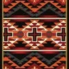 American Dakota Textiles Decor Trader Collection: Rustic Cross Black Area Rugs