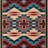 American Dakota Textiles Decor Trader Collection: Rustic Cross Blue Area Rugs