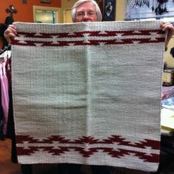 Action Saddle Blanket Laredo Natural Red Decor