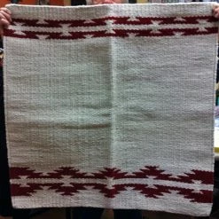 Action Saddle Blanket Laredo Natural Red Decor