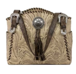 American West Handbags American West Handbag Lariats & Lace Collection: Leather Zip Top Tote