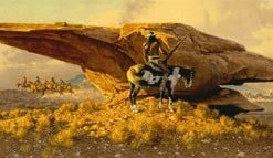 TXLC Custom Tile Western Art Tile: Artist Frank McCarthy "Scouting The Long Knives"