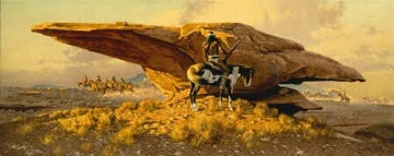 TXLC Custom Tile Western Art Tile: Artist Frank McCarthy "Scouting The Long Knives" 3 TXLC Custom Tile Western Art Tile: Artist Frank McCarthy "Scouting The Long Knives"