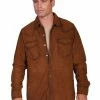 Scully Leather Company Men's Leather Jacket Collection: Scully Western Shirt Jacket, Pearl Snap Front 2 Scully Leather Company Men's Leather Jacket Collection: Scully Western Shirt Jacket, Pearl Snap Front