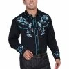 Scully Leather Company Men's Vintage Western Shirt Collection: Scully Embroidery With Studs 2 Scully Leather Company Men's Vintage Western Shirt Collection: Scully Embroidery With Studs
