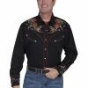 Scully Leather Company Men's Vintage Western Shirt Collection: Scully Boots & Guitars