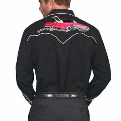 Scully Leather Company Men's Vintage Western Shirt Collection: Scully Cars & Guitars