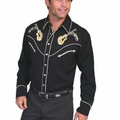 Scully Leather Company Men's Vintage Western Shirt Collection: Scully Cars & Guitars