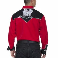 Scully Leather Company Men's Vintage Western Shirt Collection: Scully Hold Em Fold Em