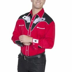 Scully Leather Company Men's Vintage Western Shirt Collection: Scully Hold Em Fold Em