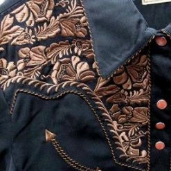 Scully Leather Company Women's Vintage Western Shirt Collection: Scully Gunfighter Black & Rust Ladies' 11 Scully Leather Company Women's Vintage Western Shirt Collection: Scully Gunfighter Black & Rust Ladies'