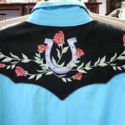 Scully Leather Company Men's Vintage Western Shirt Collection: Scully Lucky Horseshoes And Roses 11 Scully Leather Company Men's Vintage Western Shirt Collection: Scully Lucky Horseshoes And Roses