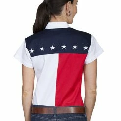 Scully Leather Company Ladies' Women's Western Shirt Collection: Scully The Patriot Stars And Stripes