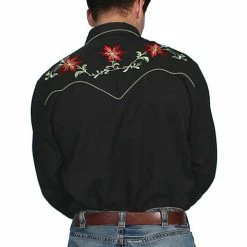 Scully Leather Company Men's Vintage Western Shirt Collection: Scully Floral Classic Design
