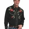 Scully Leather Company Men's Vintage Western Shirt Collection: Scully Floral Classic Design