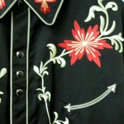 Scully Leather Company Men's Vintage Western Shirt Collection: Scully Floral Classic Design