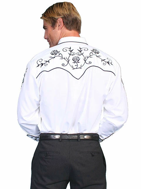 Scully Leather Company Men's Vintage Western Shirt Collection: Scully Roses On The Vine 5 Scully Leather Company Men's Vintage Western Shirt Collection: Scully Roses On The Vine